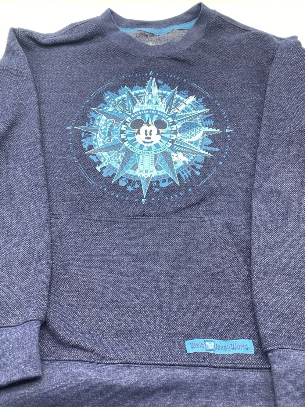 Disney Disneyland Resort Pullover Sweatshirt Discover Magic Blue Compass Small